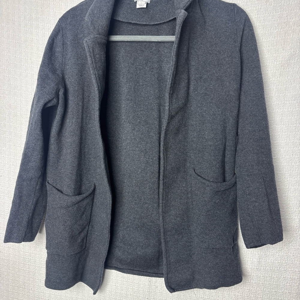 J. Crew Gray Open Front Cardigan‎ Sweater